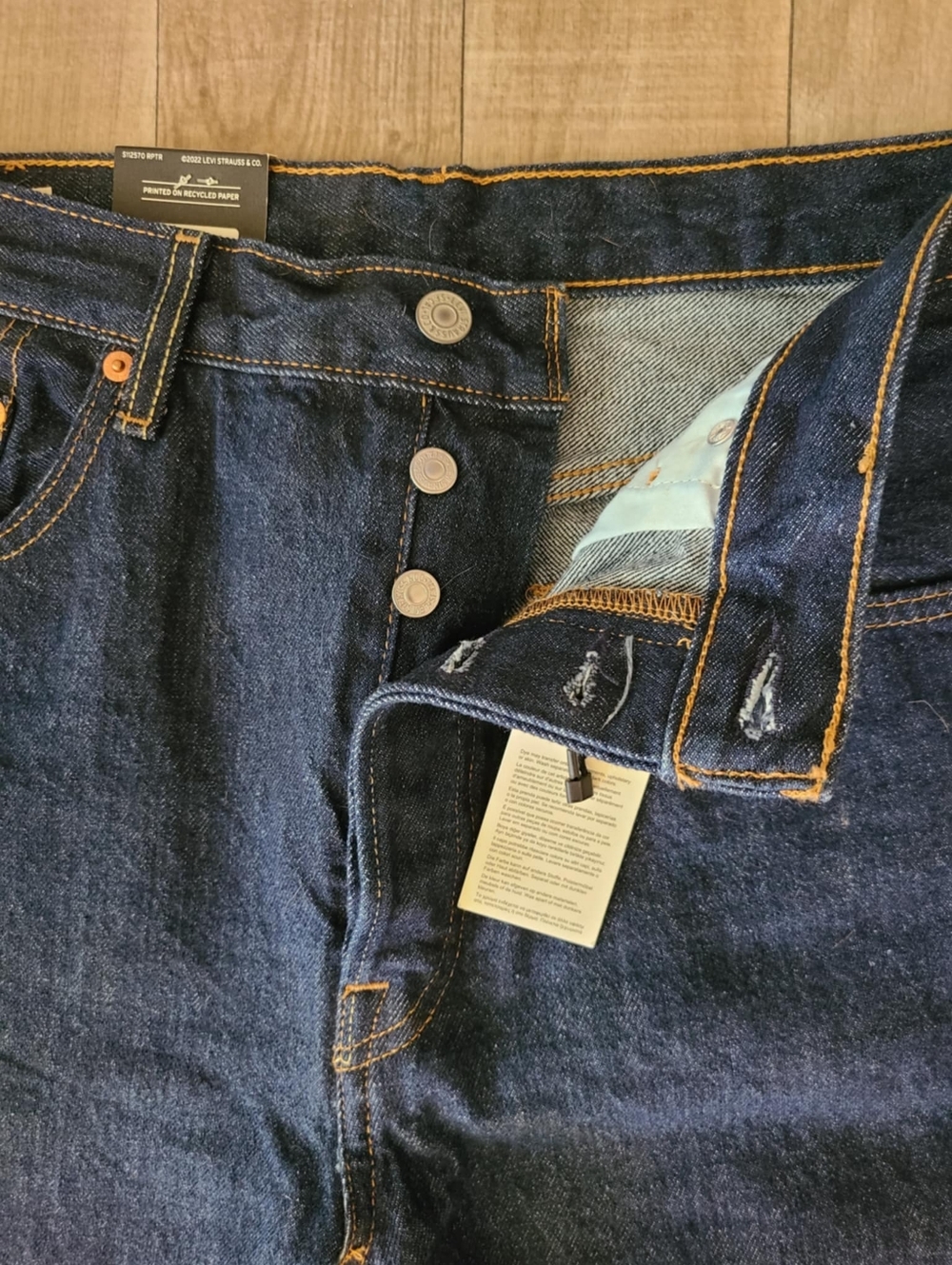 Levis 501 Original Jeans Dark Wash Size 32 X 30 - Picture 9 of 10